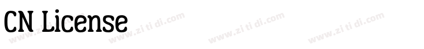 CN License字体转换